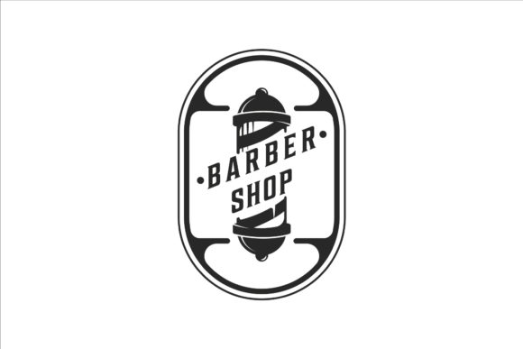 Barber Shop Logo Vintage Vector Design Review