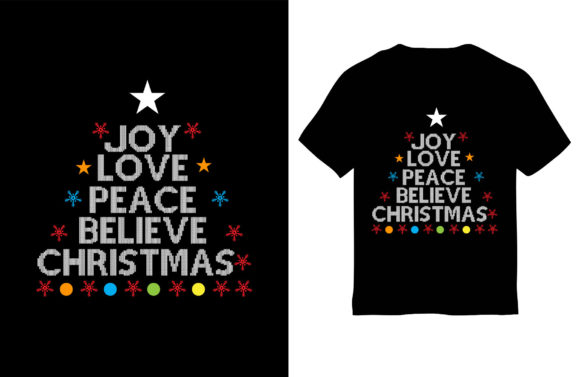 Christmas T-Shirt Design, Joy Love Peace