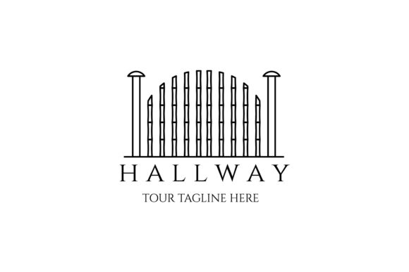 Hallway Line Art Icon Logo Minimalist Embroidery Review