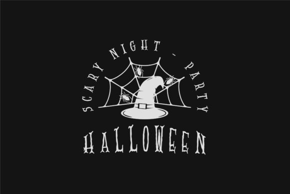 Hat of Witch and Spider Halloween Logo Review