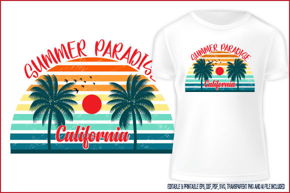 T-shirt Design Summer Paradise Review