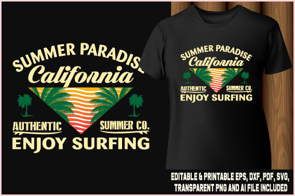 T-shirt Summer Paradise California Enjoy Review
